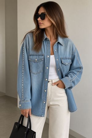 Neue Denim Hemd Stylisch gr.M (oversize)