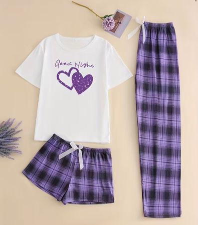 Schlafanzug-Pyjama-3-teilig-Good Night-super flauschig-Top