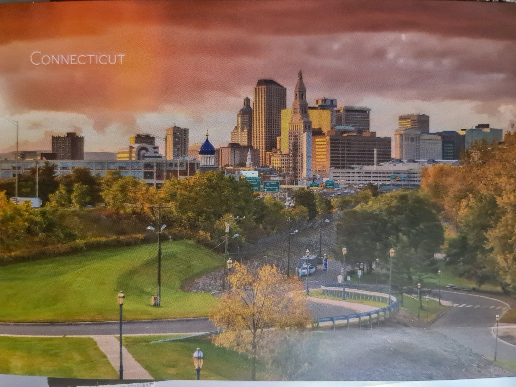 Cartoline postali: Ansichtskarte Connecticut USA – Usato da Dintikon venduto da Vexi