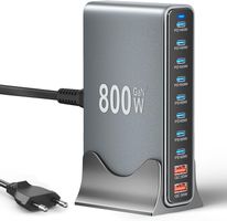Ladegerät Mehrfach, 10 Port GaN Ladestation mit 2X 140W