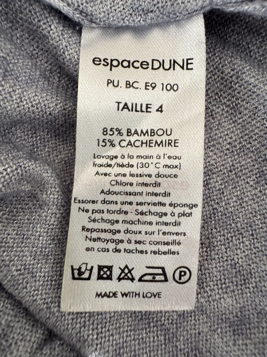 Top: Top gris bleuté, taille 4, bambou cachemire – Nuovo (secondo la descrizione) da Morges venduto da sandy069 6
