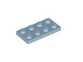 LEGO - 50x Sand Blue Plate 2x4 - 3020 - NEW