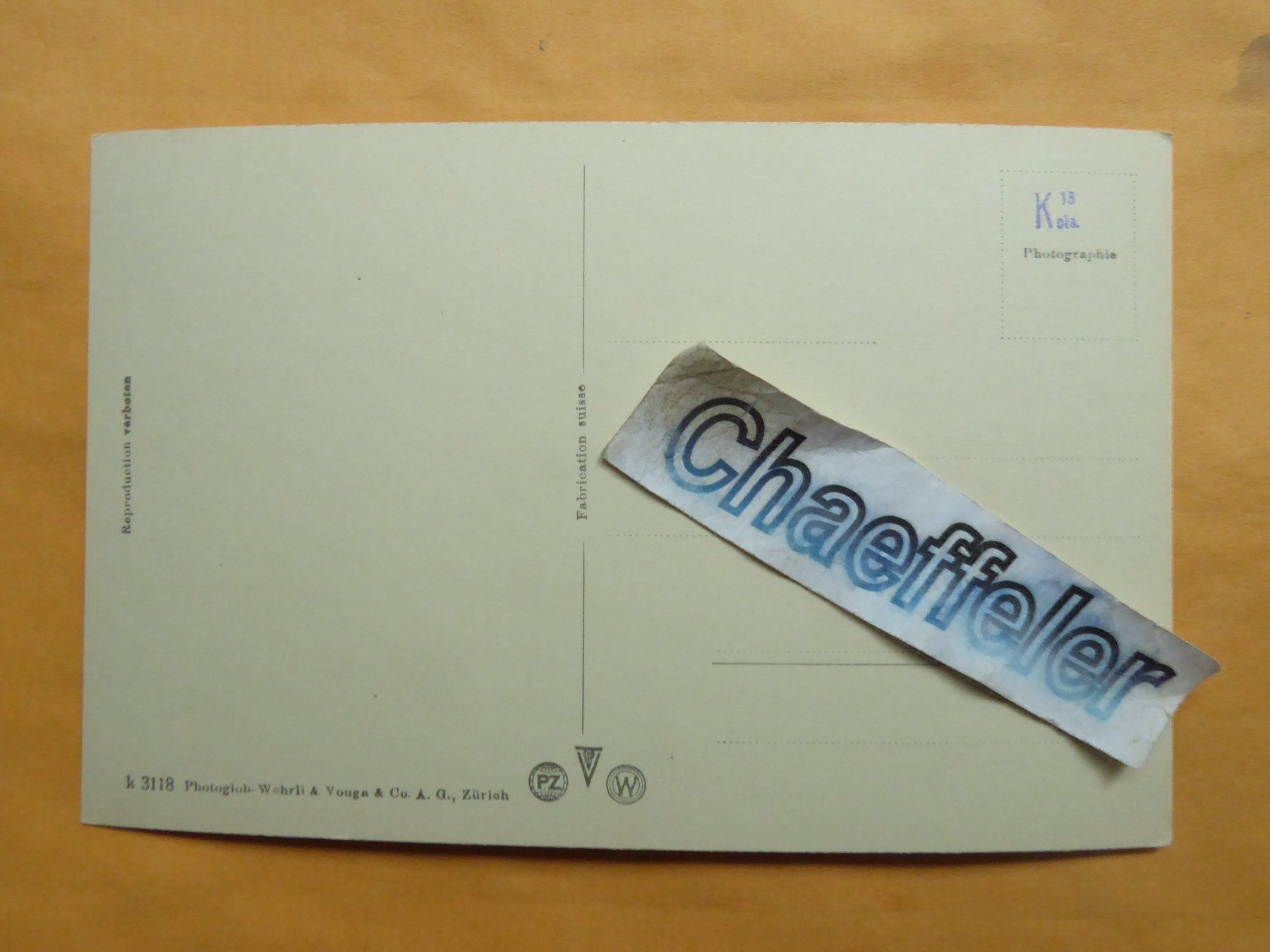 Cartoline postali: Oeschinensee mit Blümlisalp – Usato da Zürich venduto da Chaeffeler 1