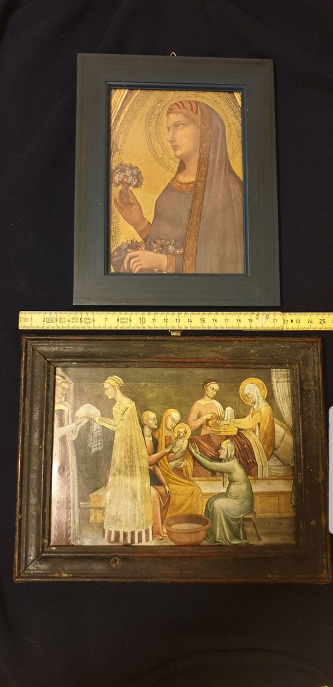 Dipinti: 2 christliche Kunstdrucke m. Holzrahmen – Usato da Staufen venduto da jasminm01