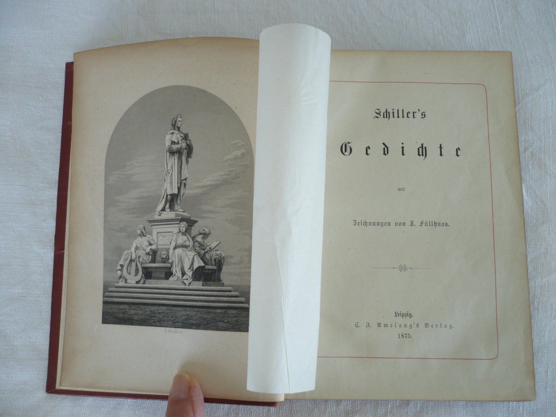 Libri: Schiller's Gedichte, illustriert, 1875, Leipzig – Usato da Zürich venduto da saltandpepper008 1