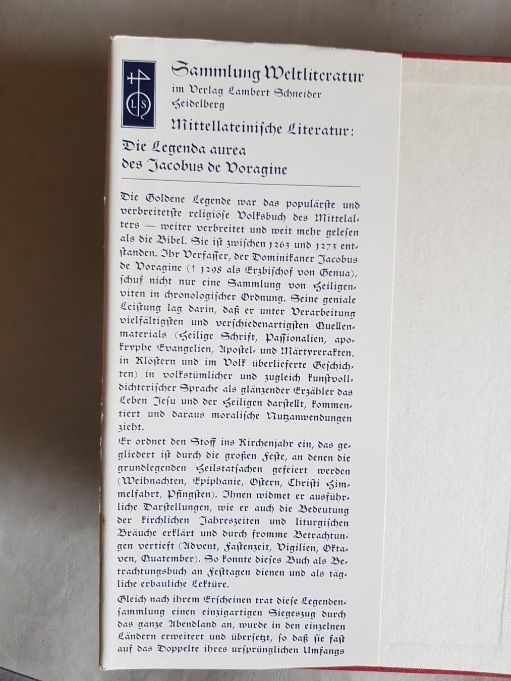 Libri: Die Legenda Aurea des Jacobus de Voragine - 1925 – Usato da Walterswil BE venduto da Lonitti 2
