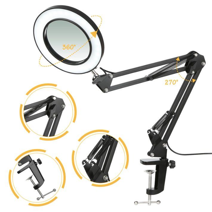 Altro per Ottica: Flexibel 64 LED Lupenleuchte mit Ständer 8X – Nuovo e nell'imballaggio originale da Châtelaine venduto da topshop.switzerland 4