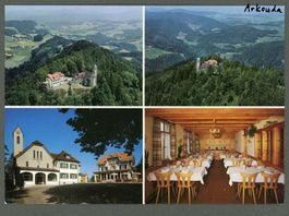 AK col Gähwil SG Restaurant St. Iddaburg 4x Multibild ≈1992