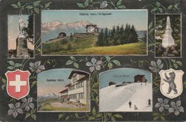 Gäbris-Gasthaus-Gasthausstempel-Karte gel.Gais 1913 Litho