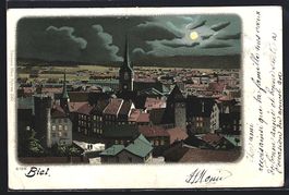 Mondschein-Lithographie Biel, Teilansich