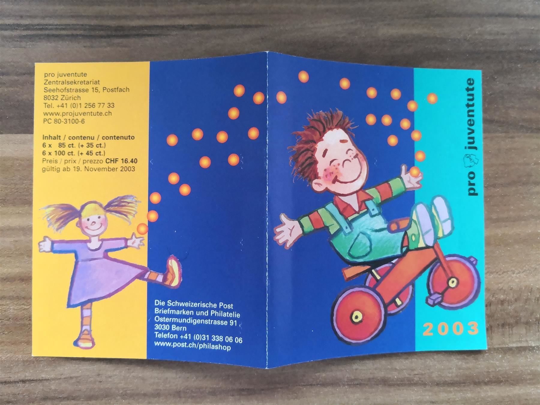 Tous les timbres: Markenheft Pro Juventute 2003 Ersttag – D'occasion à Rickenbach SO par Bytebull 1