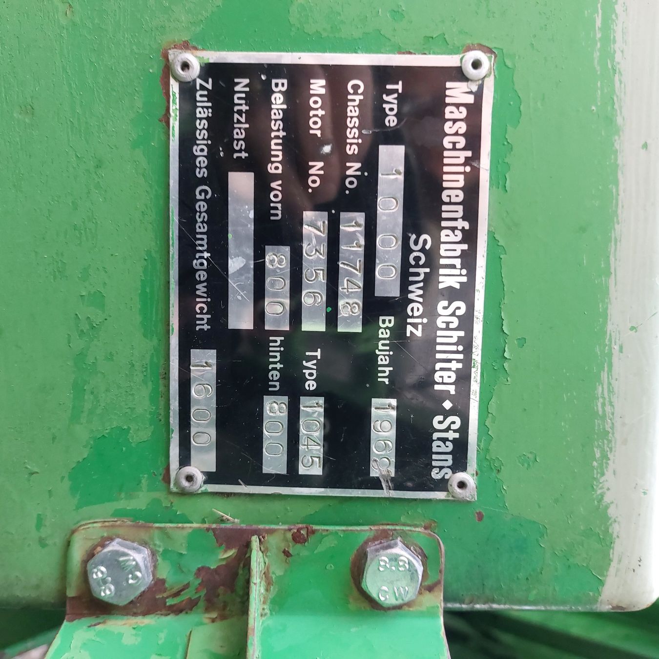 Schilter Traktoren: Transporter Schilter 1000 – Gebraucht aus roche von honda1969 2