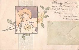 tolle Jugendstilkarte - MINIBRIEF 1903