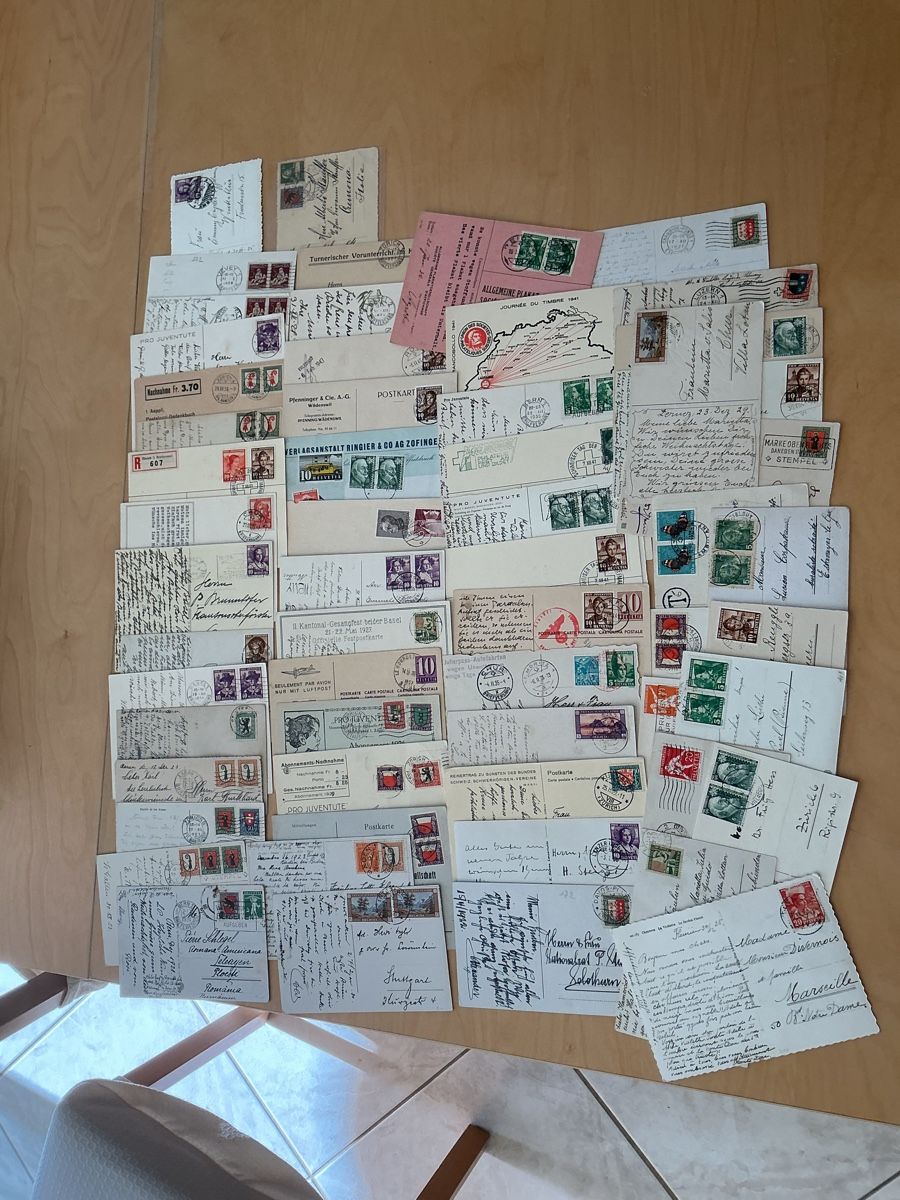 Alle Briefmarken: Lotto buste e cartoline Svizzera pro Juventute ed aerea  – Gebraucht aus cassina d'agno von Scorti1961 1
