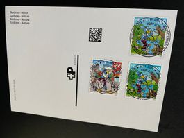 Globine24 Natur gedruckt auf Karte + 2 Marken AgTg Stempel