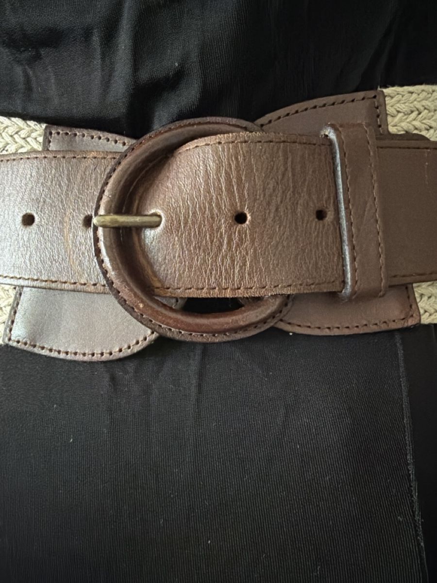 Cinture: Boho Chic Brown Leather and Braided Belt - Size Medium – Usato da Bouveret venduto da dou_g8q7 1