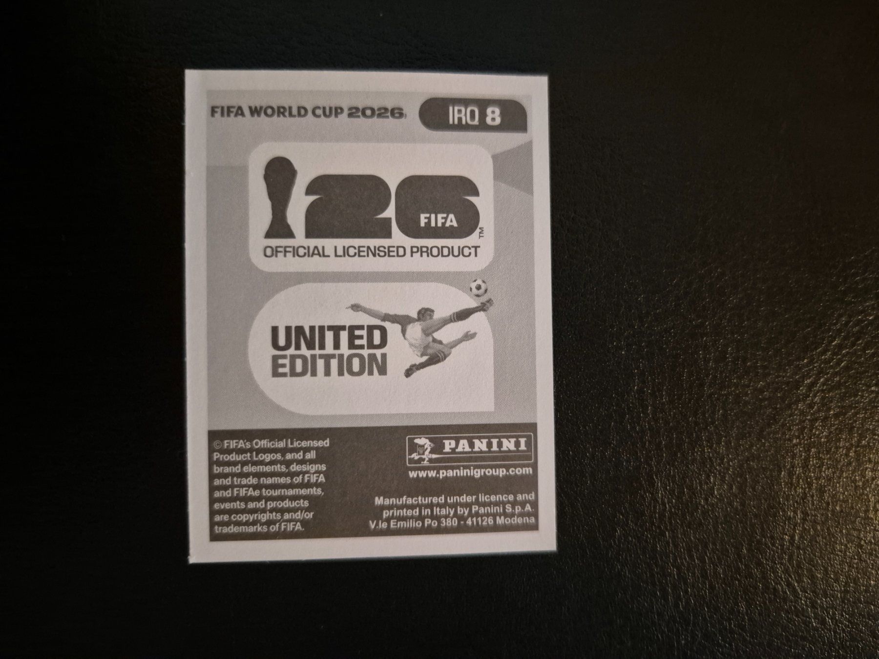 Panini Carte collezionabili: Panini WM 26 IRQ 8 – Nuovo (secondo la descrizione) da Rorschacherberg venduto da AJ3108 1