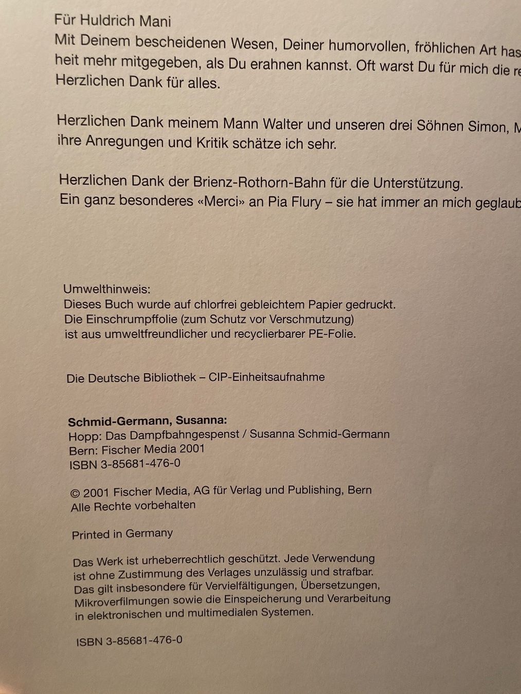 Bücher: SCHMID-GERMANN Hopp - Das Dampfbahn-Gespenst (2001) – Gebraucht aus Frasnacht von GracyStore 1