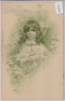 Fröhliche Ostern - Mädchen - Litho