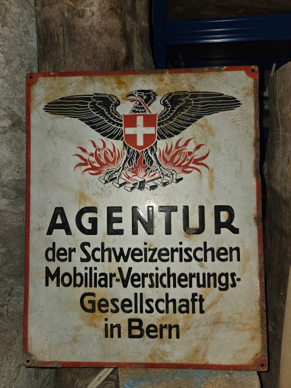Schilder: altes Schild – Gebraucht aus Churwalden von Sath