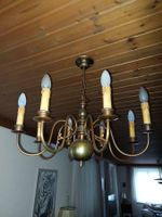 Vintage Messing-Lüster, 6-flammig, für gemütliche Stunden