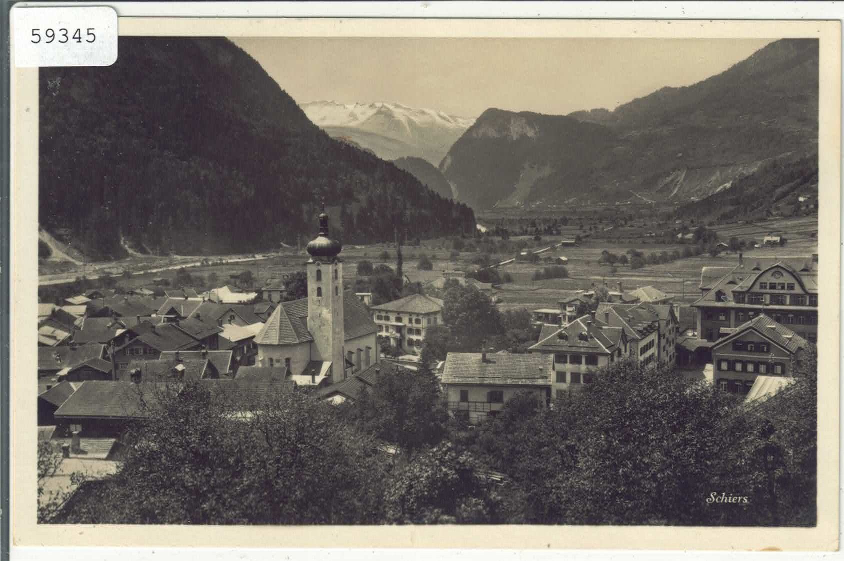 Cartoline postali: Schiers - Generalansicht – Usato da Ettingen venduto da Kartenplanet