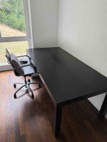 Black desk or Dining Table inkl. Bürostuhl
