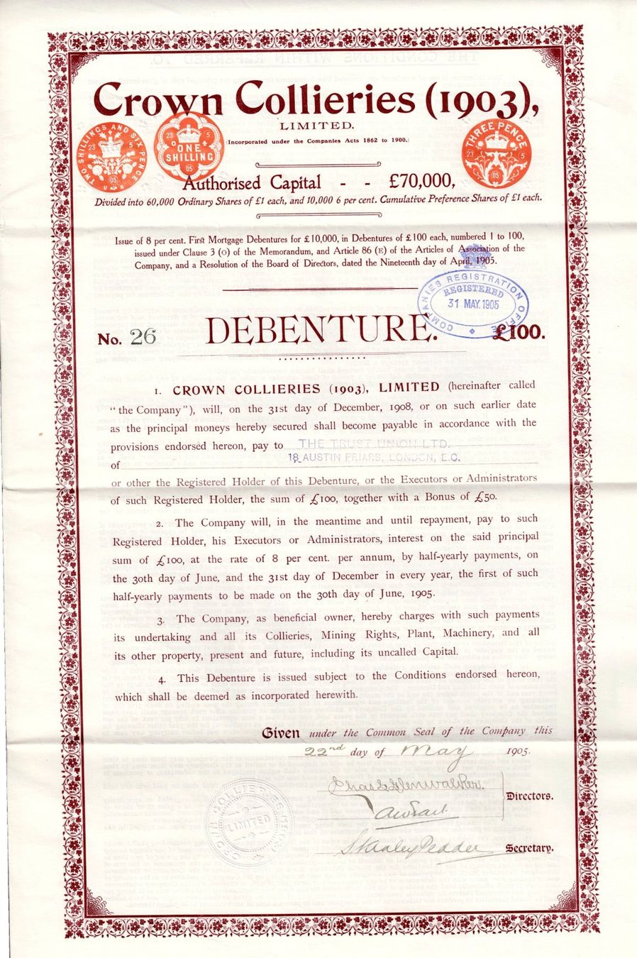 Documenti: Crown Collieries (1903) Limited – Usato da Ittigen venduto da hiwepa
