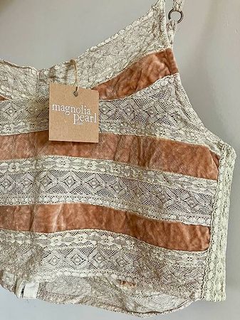 Magnolia Pearl Top Samt orange One Size Neu mit Etikett