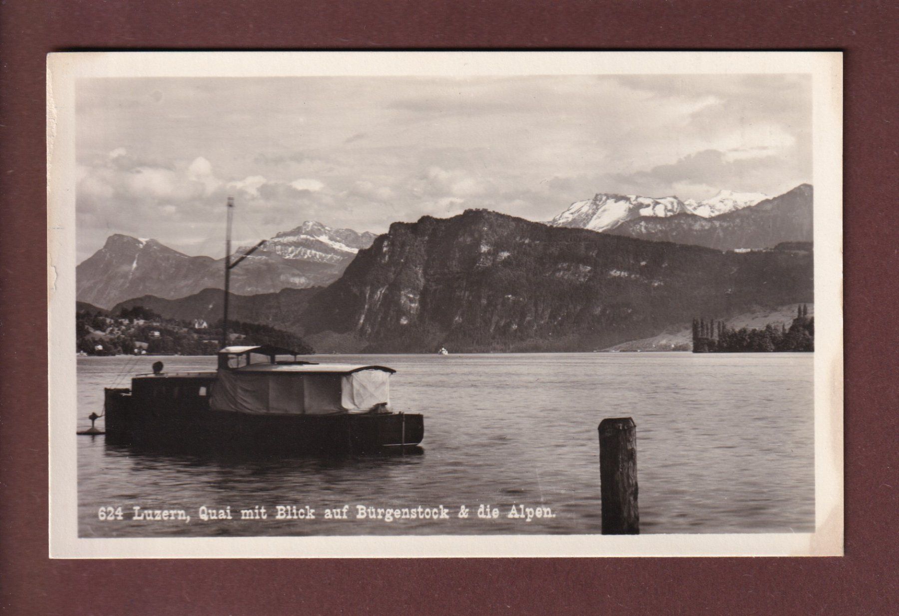 Ansichtskarten: LUZERN - Blick auf Bürgenstock – Gebraucht aus Pully von nicecards