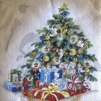 Serviette christbaum 25x25 (w430) 3Stk.