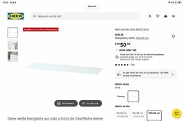 IKEA Malm Glasplatte abzugeben, 160cmx48cm