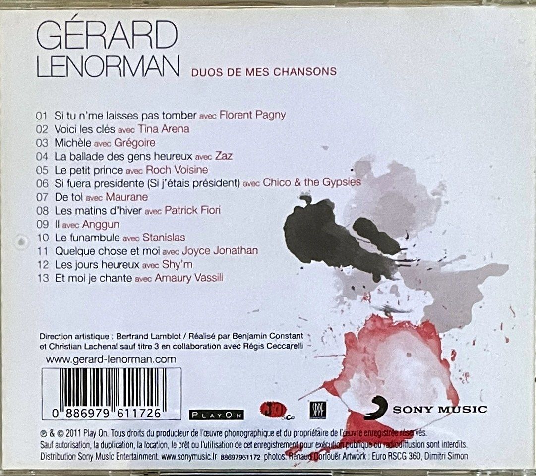 CDs: Gérard Lenorman - Duos de mes chansons – Gebraucht aus Savagnier von Ne2065 1
