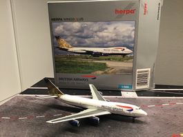 Herpa British Airways Boeing 747-200 "Panthani" 1:500