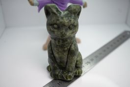 Jade Glücks    Katze  9cm x 5cm   TOPSTONE
