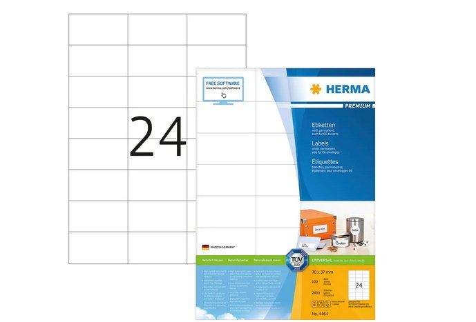 HERMA Universal-Etiketten SPECIAL – 25,4 X 10 Mm, Weiß, 4.725 Stück, A4-Bögen!