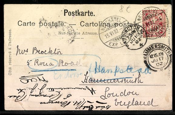 Cartes postales: Valangin, Strassenpartie mit Teilansicht – D'occasion à Berlin par bartko-reher 1