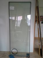 Isolierglasscheibe mit Loch für Katzentüre