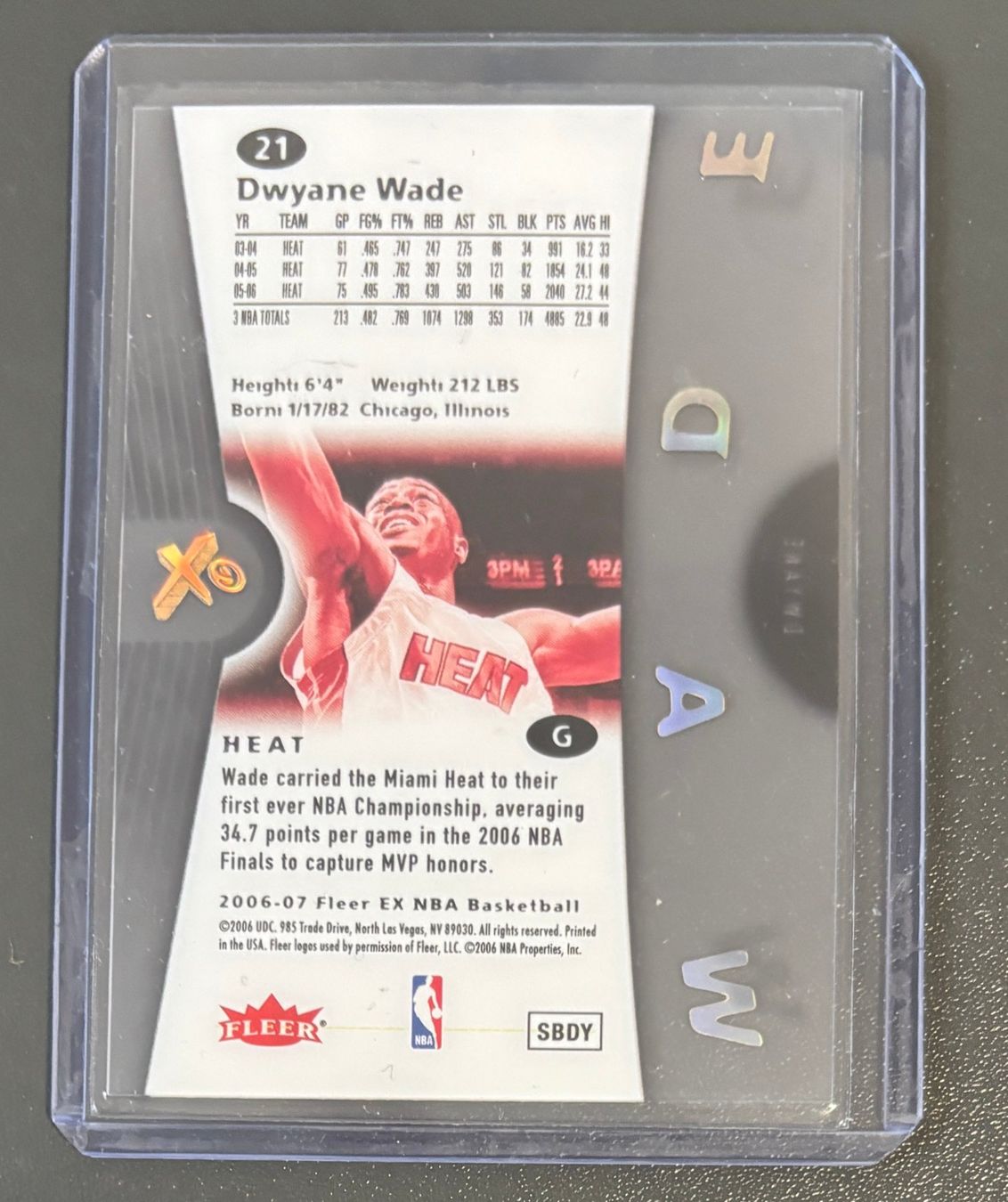 Nba Carte collezionabili: NBA Dwyane Wade 2006-07 E-X Acetate Card – Nuovo (secondo la descrizione) da Muri b. Bern venduto da winningloser 1