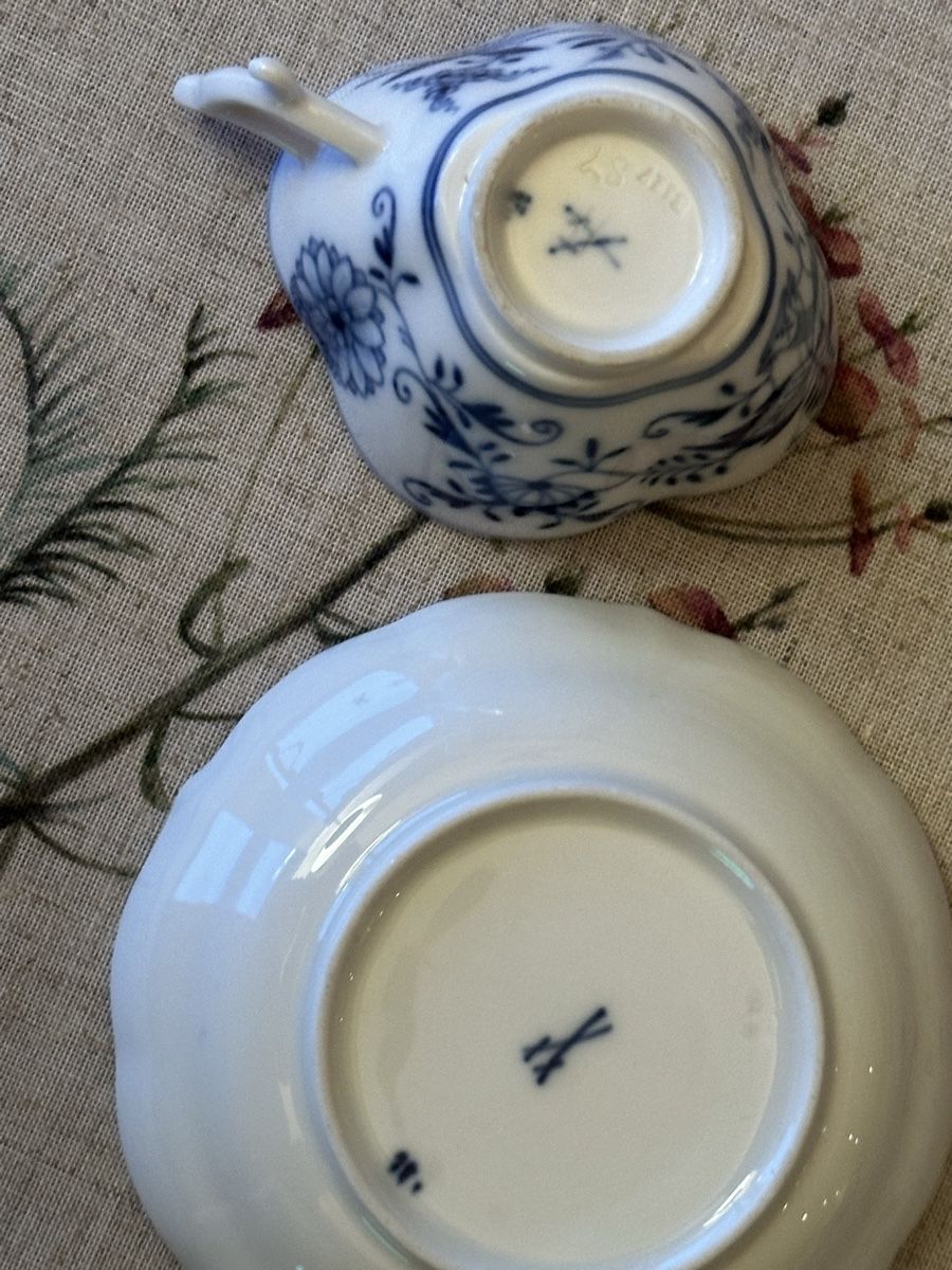 Tazze: Meissen Tasse mit Teller – Usato da Herbriggen venduto da Sehrazade 3
