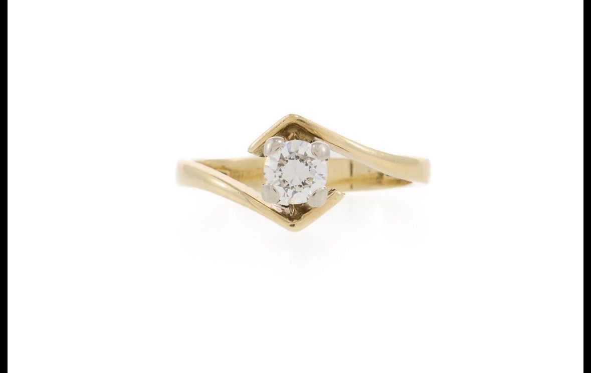 Anelli: Bague or 18k diamant solitaire – Usato da Versoix venduto da tem_f7yk