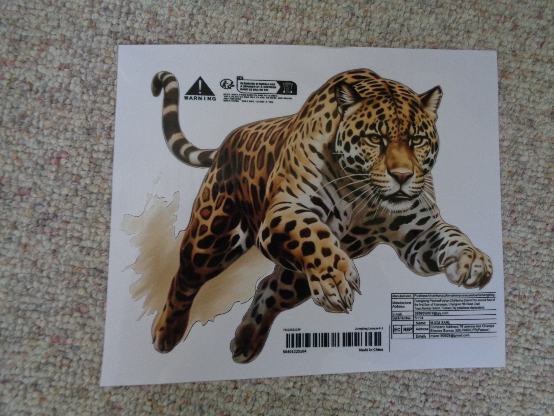 Sticker: Sticker Leopard 20 x 15.5 cm – Nuovo e nell'imballaggio originale da Langenbruck venduto da Gumsi