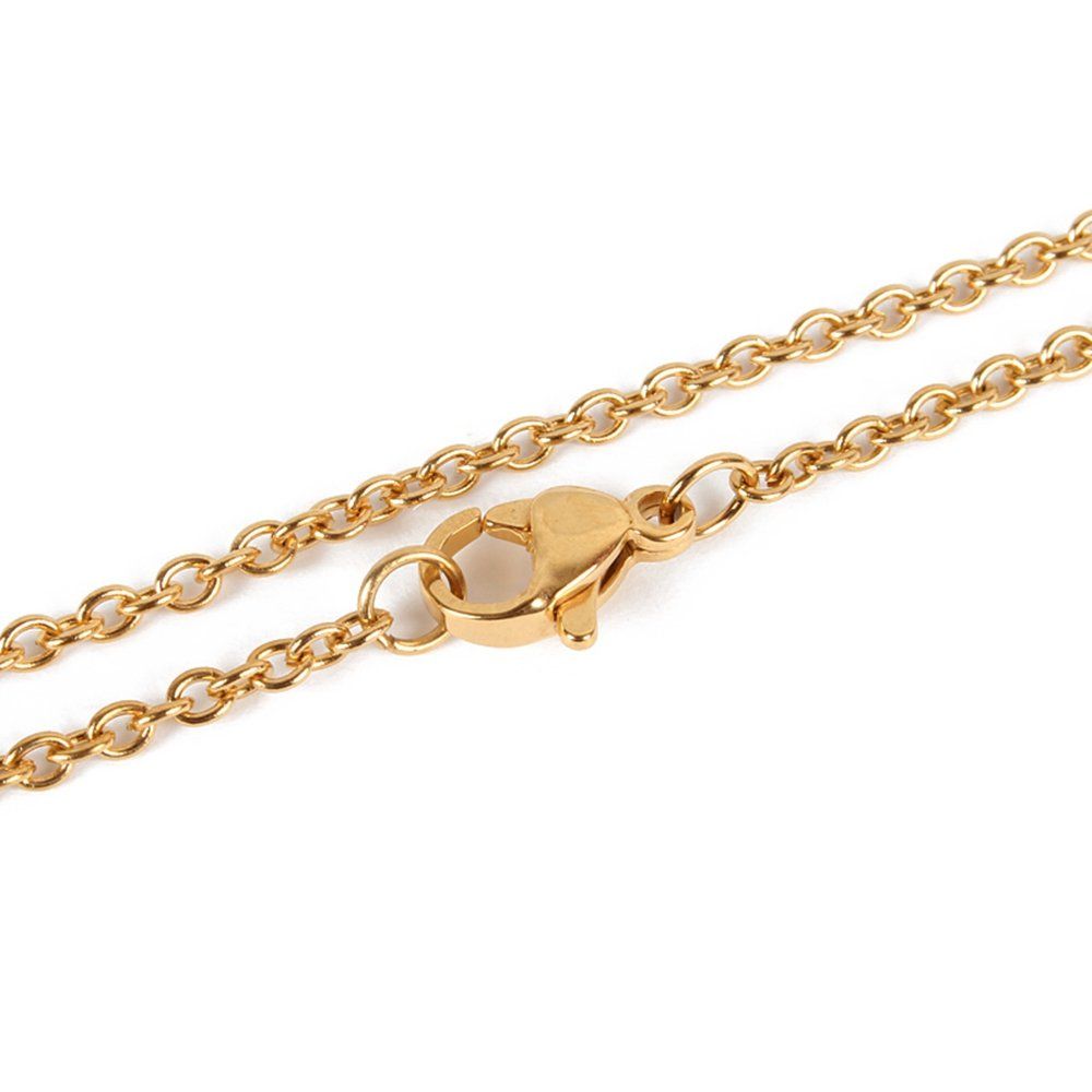 Catenine: Kette Edelstahl vergoldet 45cm lang – Nuovo (secondo la descrizione) da Alpnachstad venduto da perlengaby