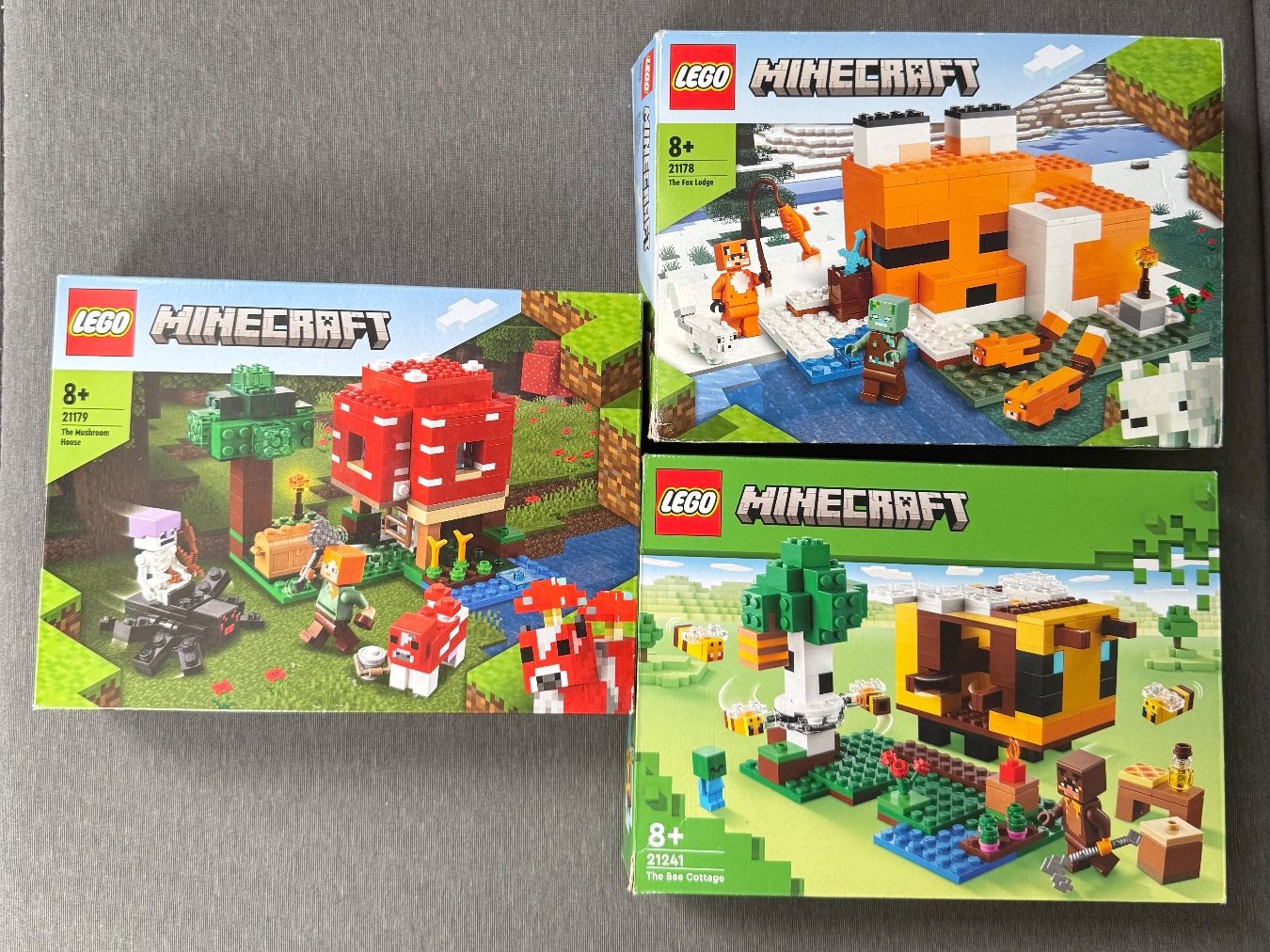 Lego Baukästen: LEGO Minecraft 3 Sets mit OVP & Anleitungen – Gebraucht aus Schöftland von M.B.Dudart