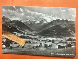 Originale Ansichtskarte Blick von Saanenmöser gegen Gsteig