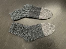 Handgestrickte Kinder-Socken Gr.35/36 Fusslänge 20 cm