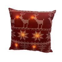 LED Kissen 40x40cm gefüllt "Elch"