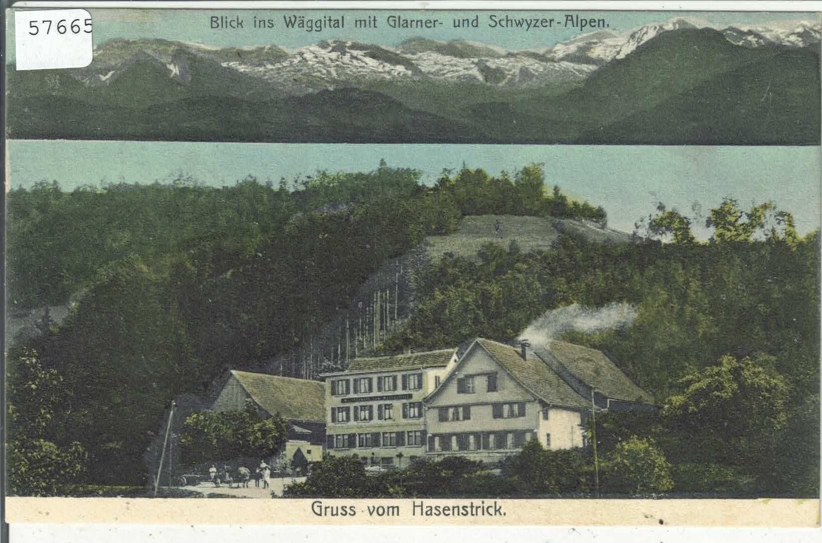 Cartoline postali: Gruss vom Hasenstrick - coloriert – Usato da Ettingen venduto da Kartenplanet