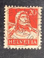 Schweiz 1934 Tellbrustbild 20 ge Vollstempel SCHWYZ 29.VI.34