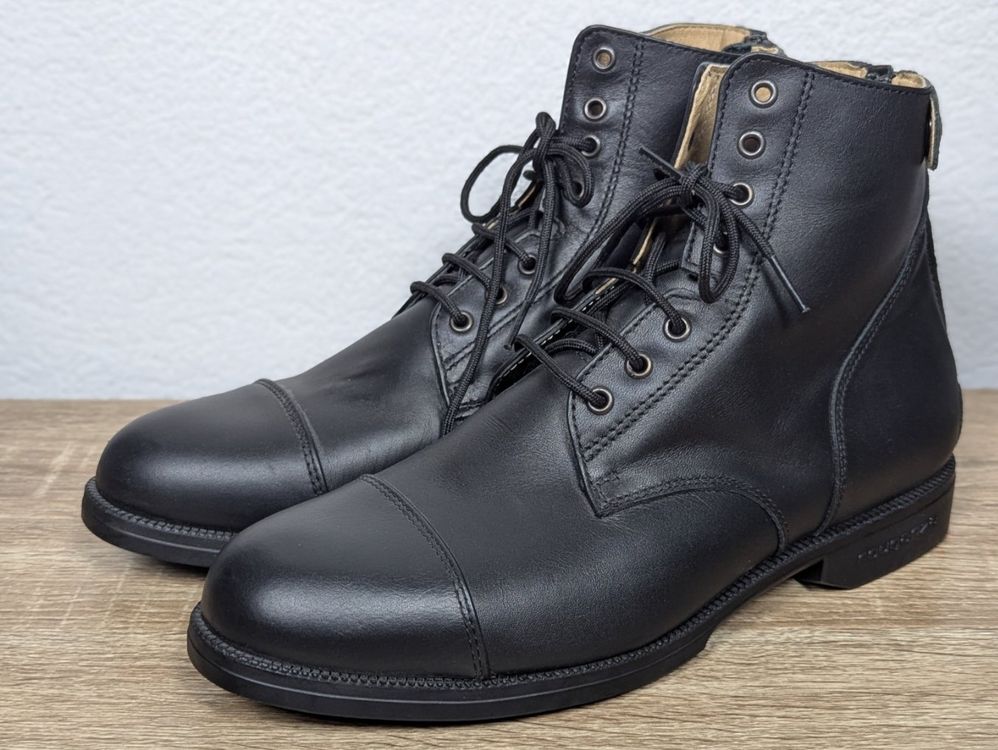 Bottes D'équitation Enfant Saxon Syntovia Dentelle Noir – Taille 5, Neuves Sans étiquette